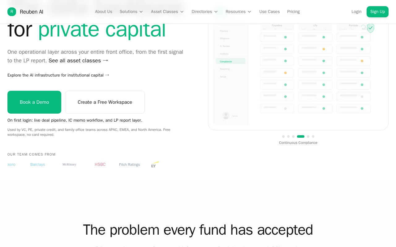 Reuben AI — pricing page