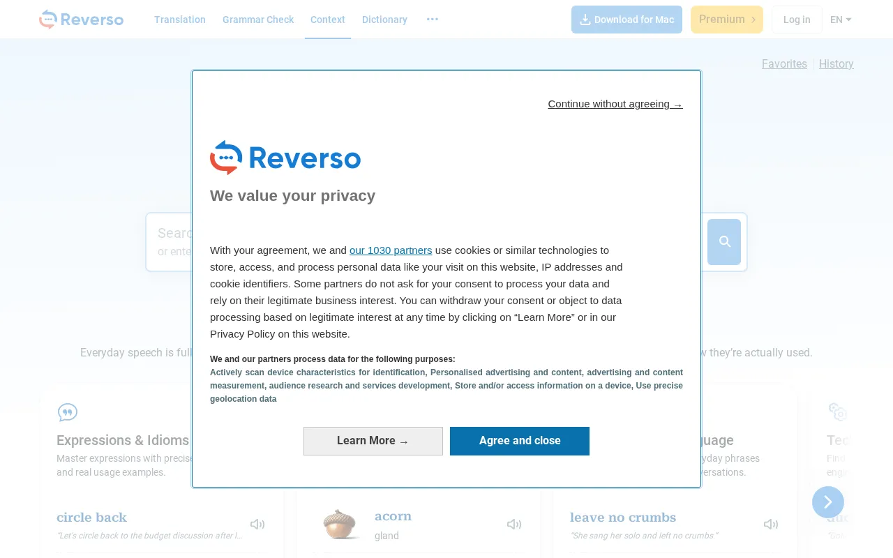 Reverso Desktop App — preview screenshot
