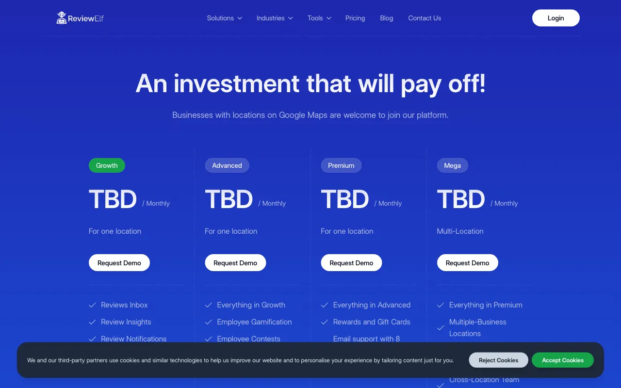 ReviewElf — pricing page