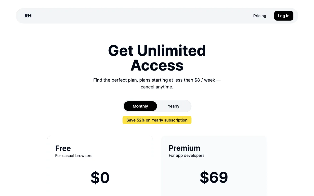 ReviewHawk — pricing page