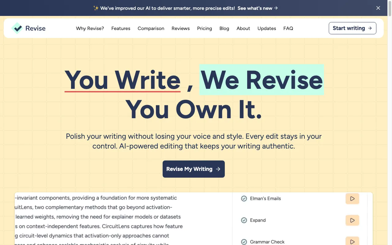 Revise — preview screenshot