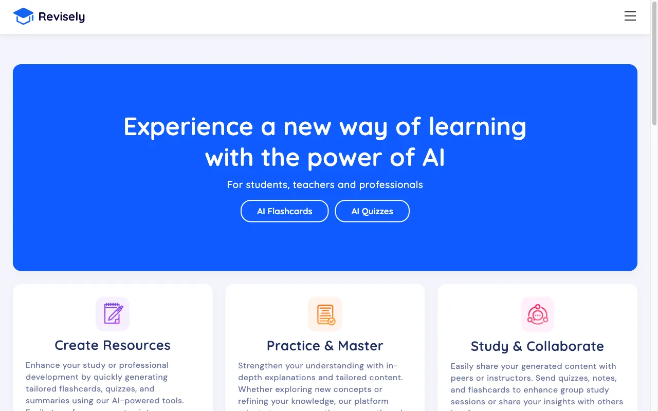 Revisely — preview screenshot