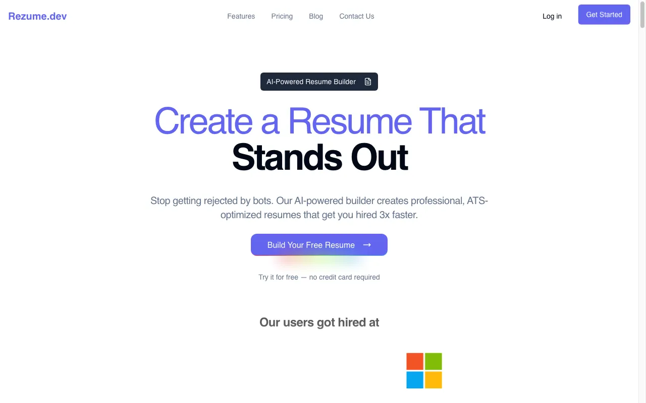 Rezume — preview screenshot