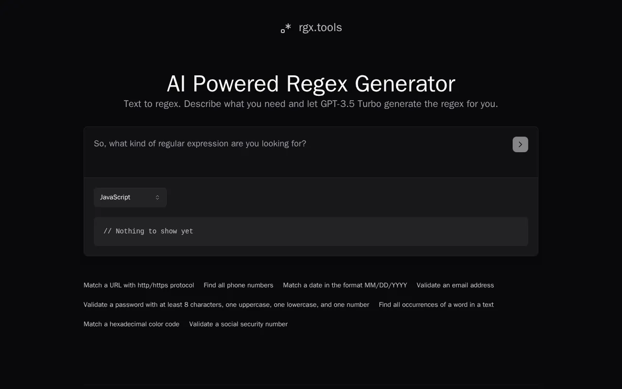 rgx.tools — preview screenshot