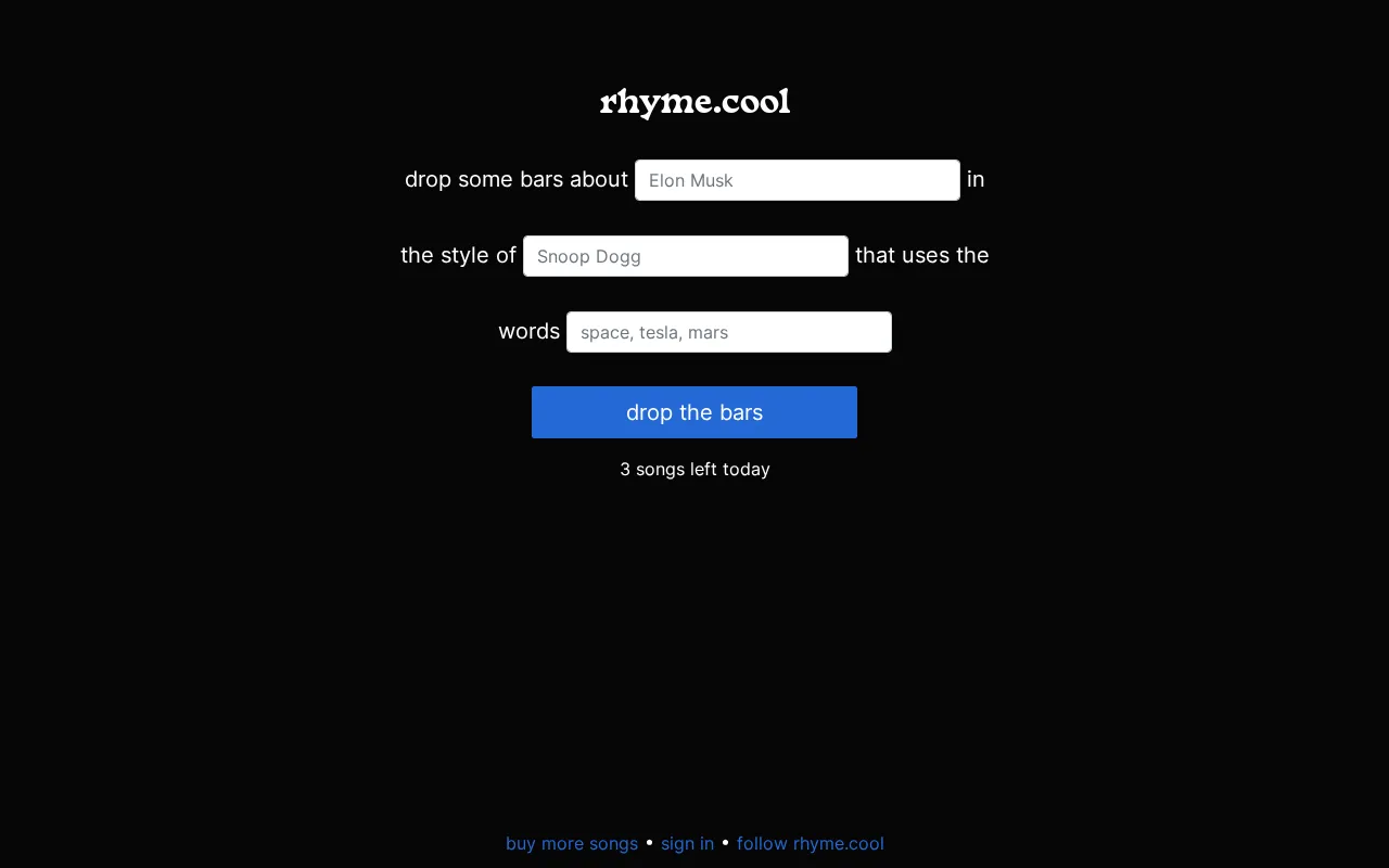 rhyme.cool — preview screenshot
