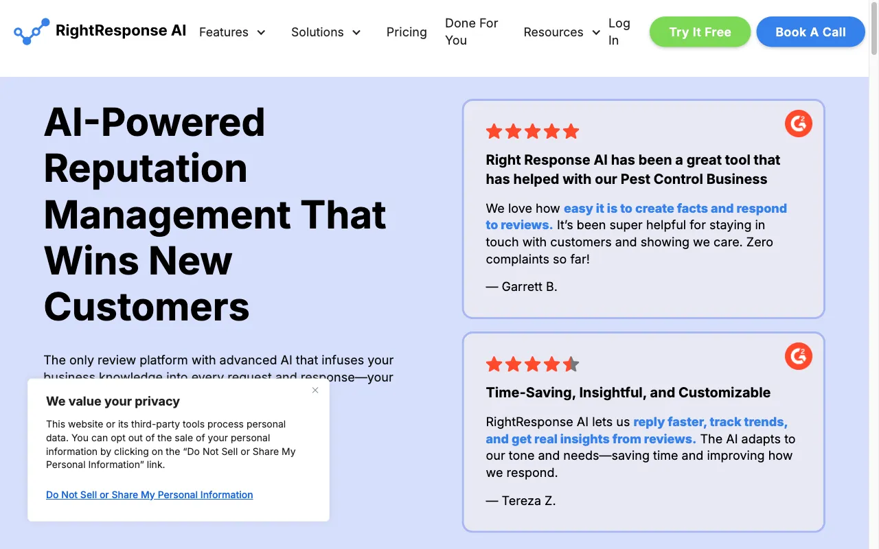 RightResponse AI — preview screenshot