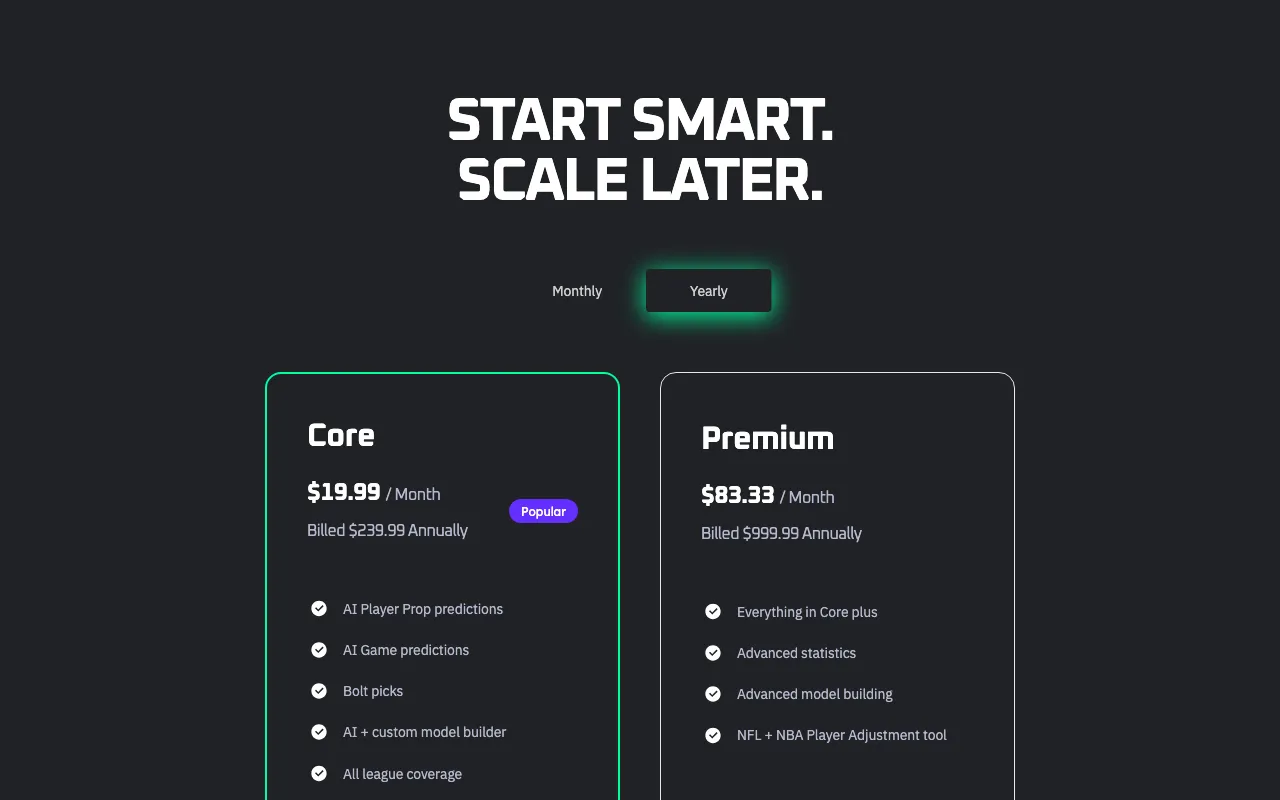 Rithmm AI — pricing page