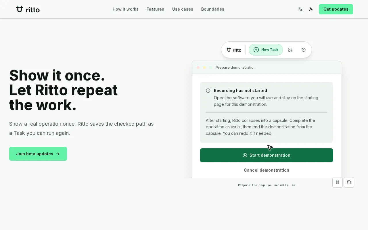 Ritto — preview screenshot