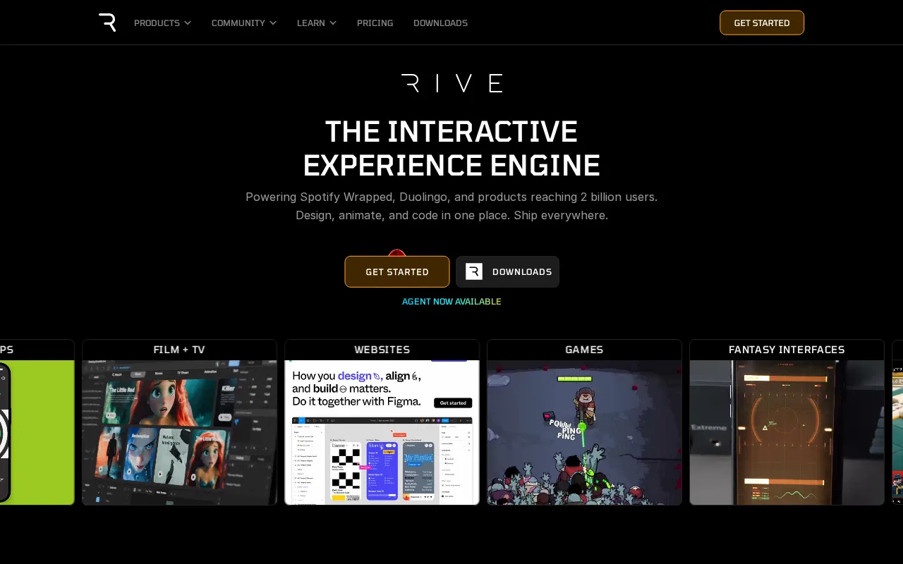 Rive — preview screenshot