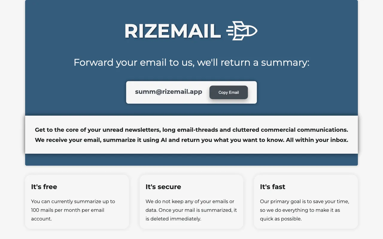 Rizemail — preview screenshot