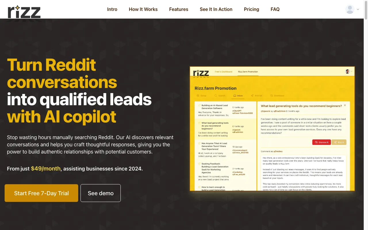 Rizz.farm — preview screenshot
