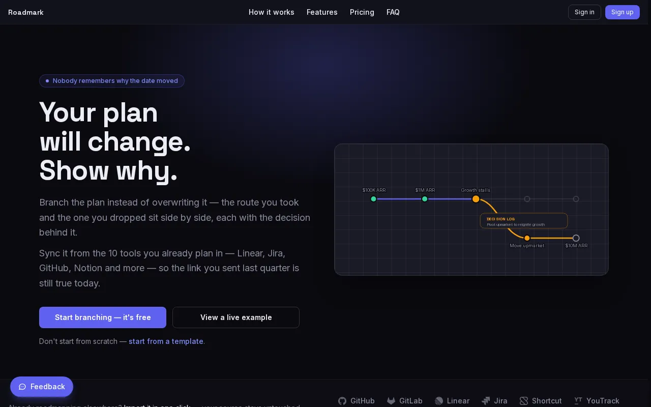 Roadmark — preview screenshot
