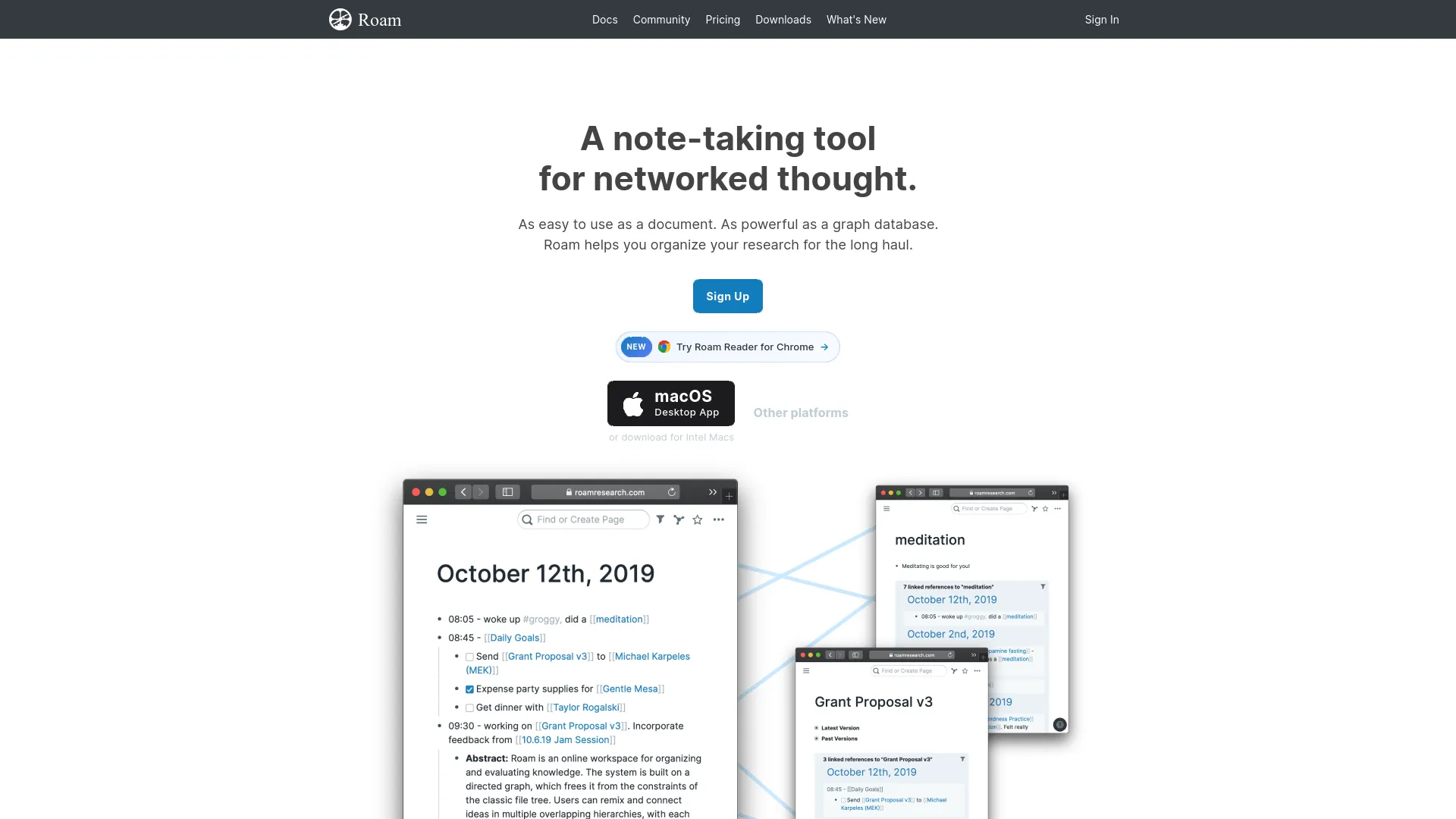 Roam Research — preview screenshot