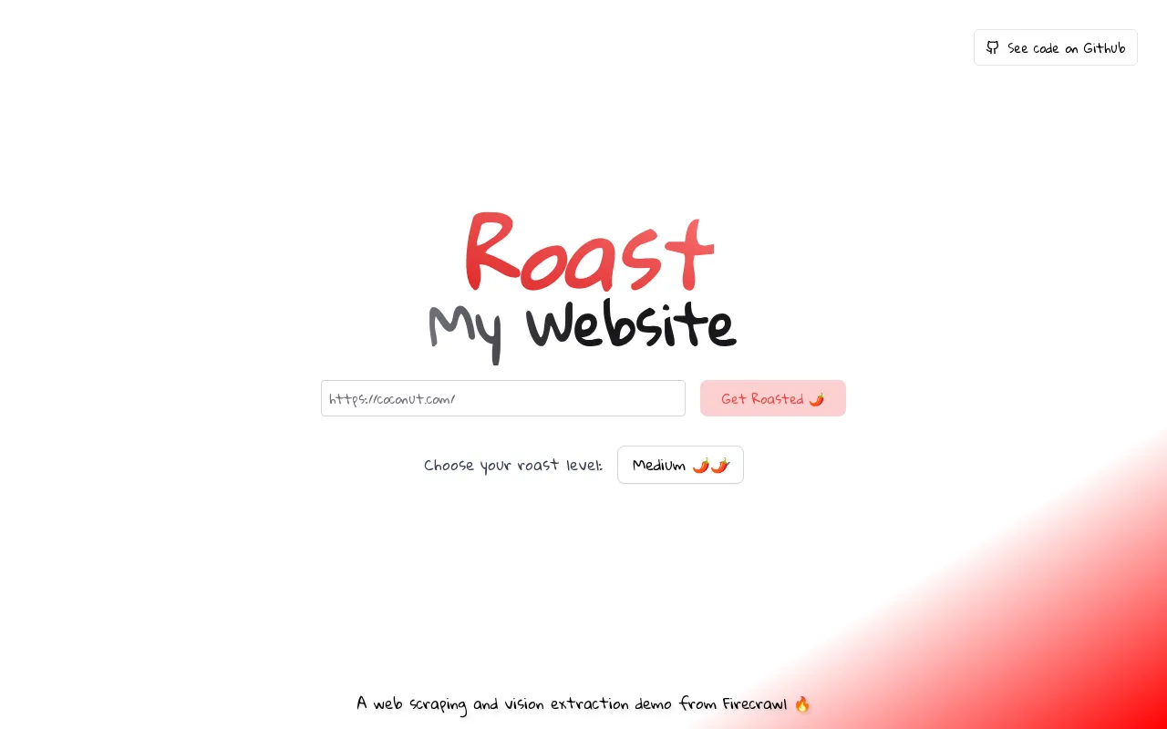 Roast My Website — preview screenshot