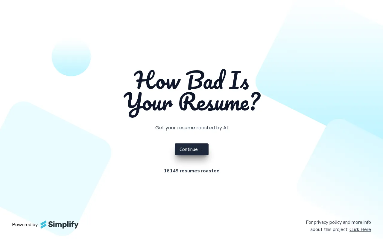 RoastMyResu.me — preview screenshot