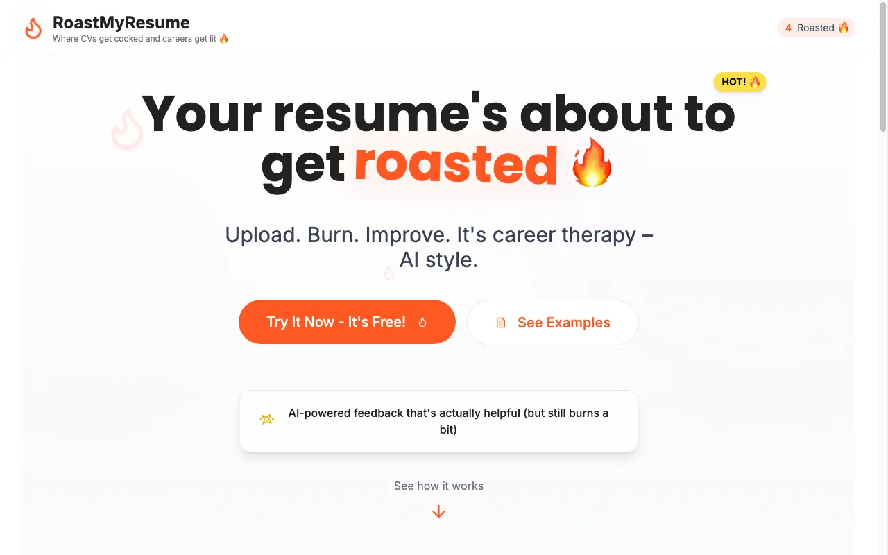 RoastMyResume — preview screenshot