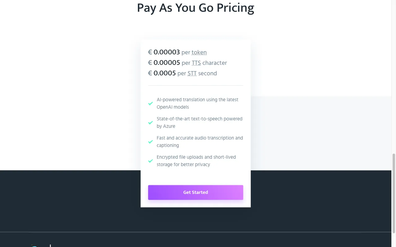Robo Translator — pricing page