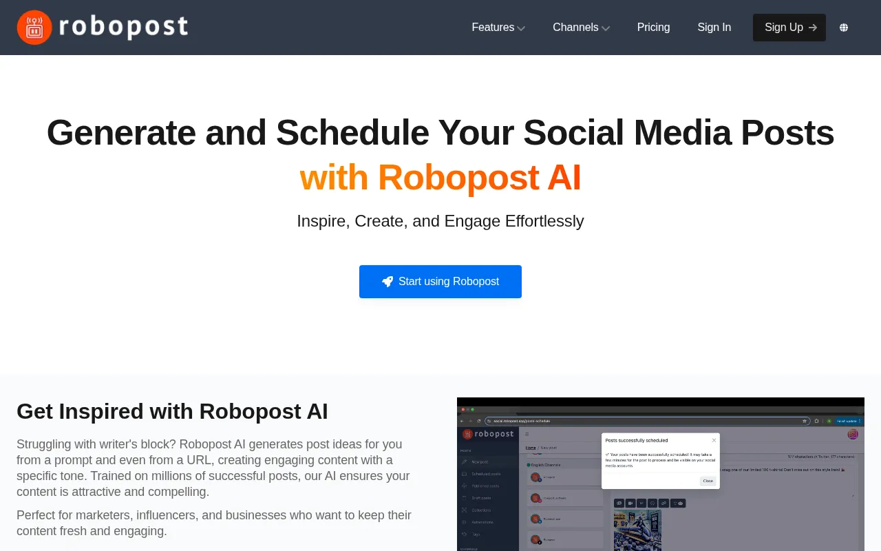 Robopost AI — preview screenshot