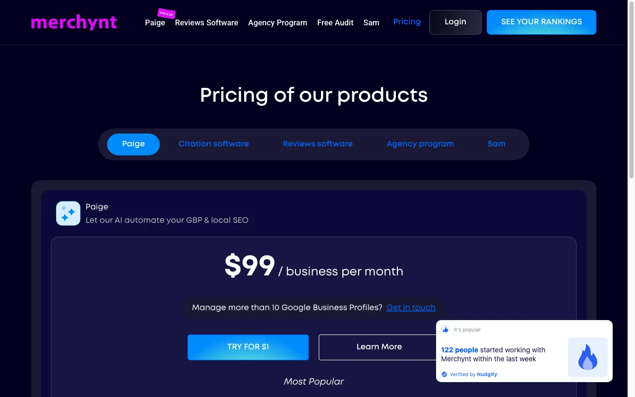 Merchynt — pricing page