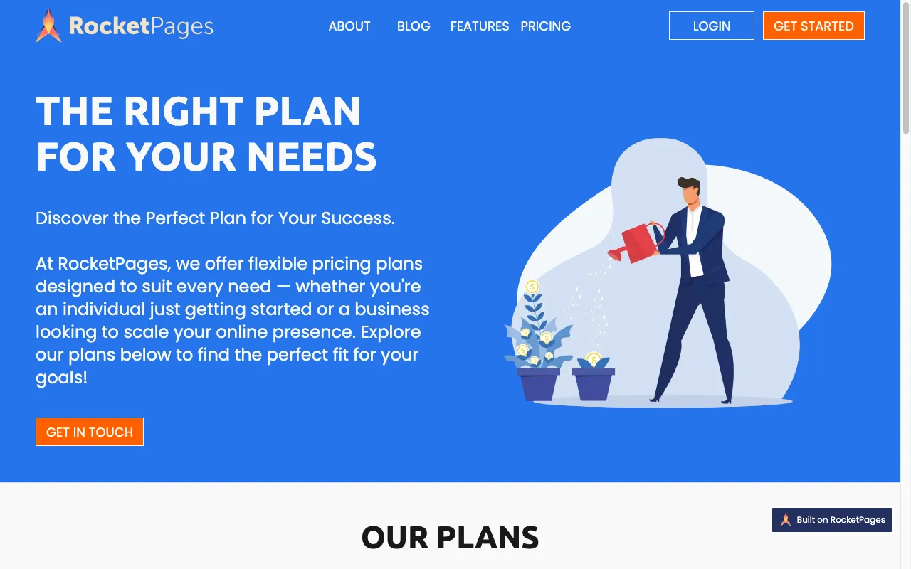 RocketPages — pricing page
