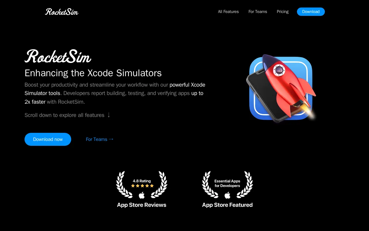 RocketSim for Xcode — preview screenshot