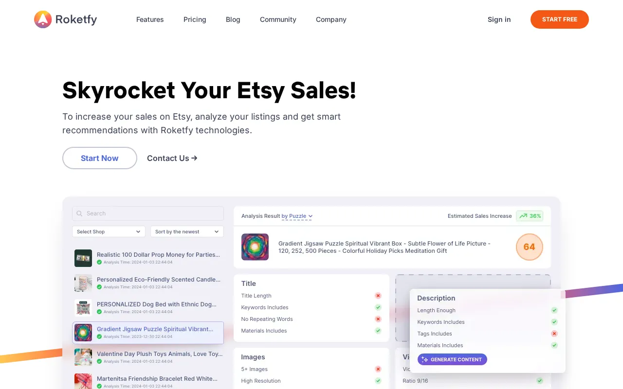 Roketfy — preview screenshot