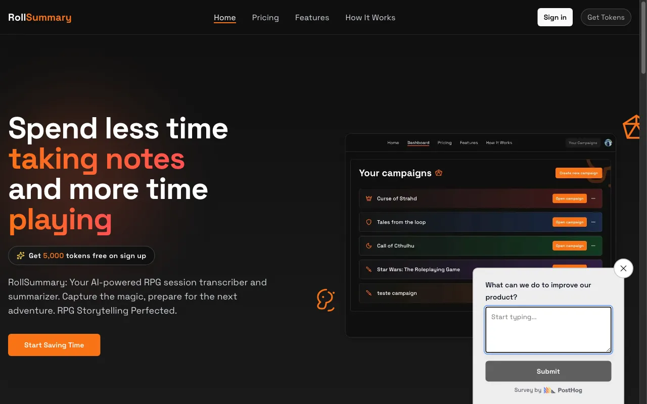 RollSummary — preview screenshot