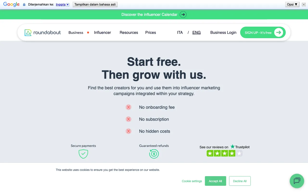 Roundabout — pricing page