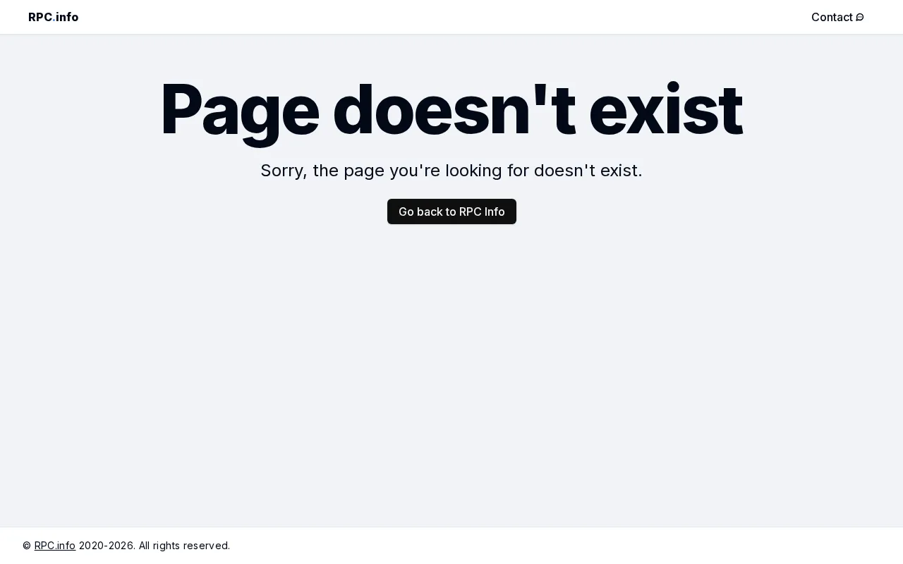 RPC Info — pricing page