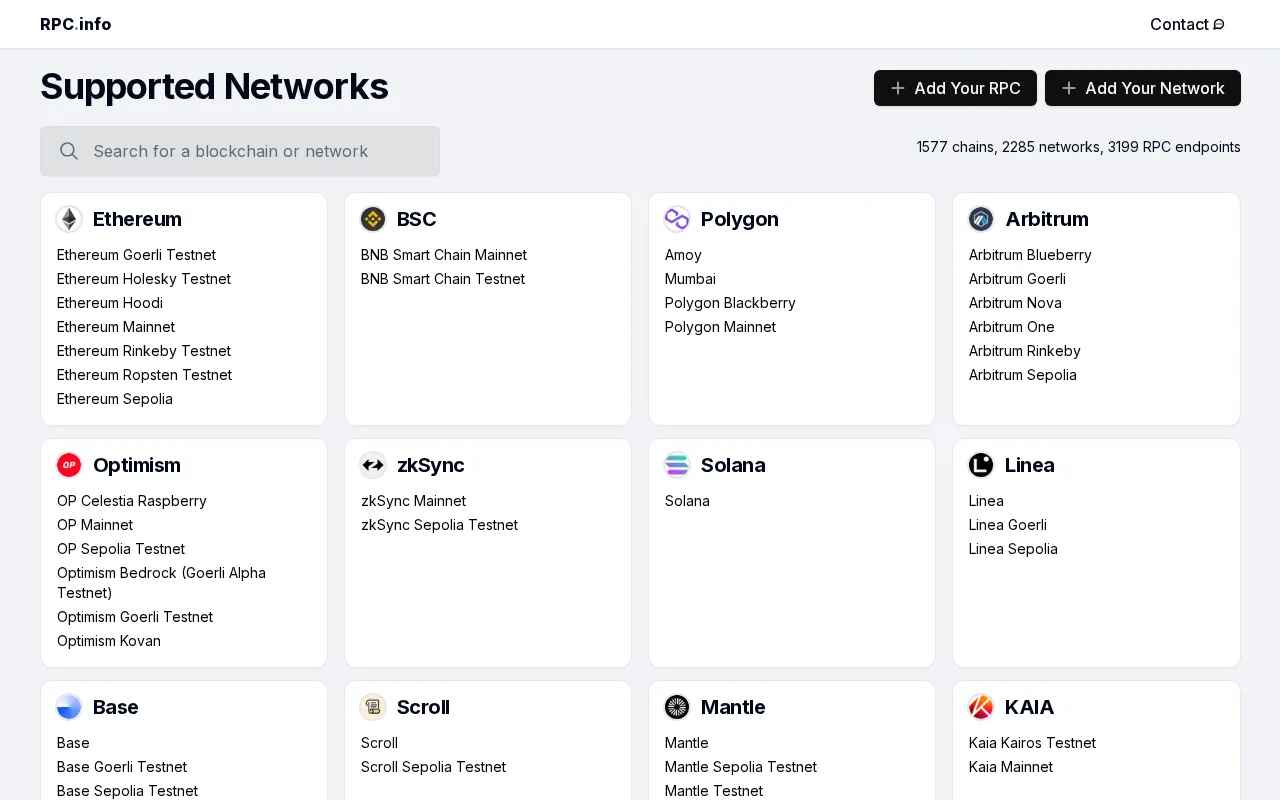 RPC Info — preview screenshot