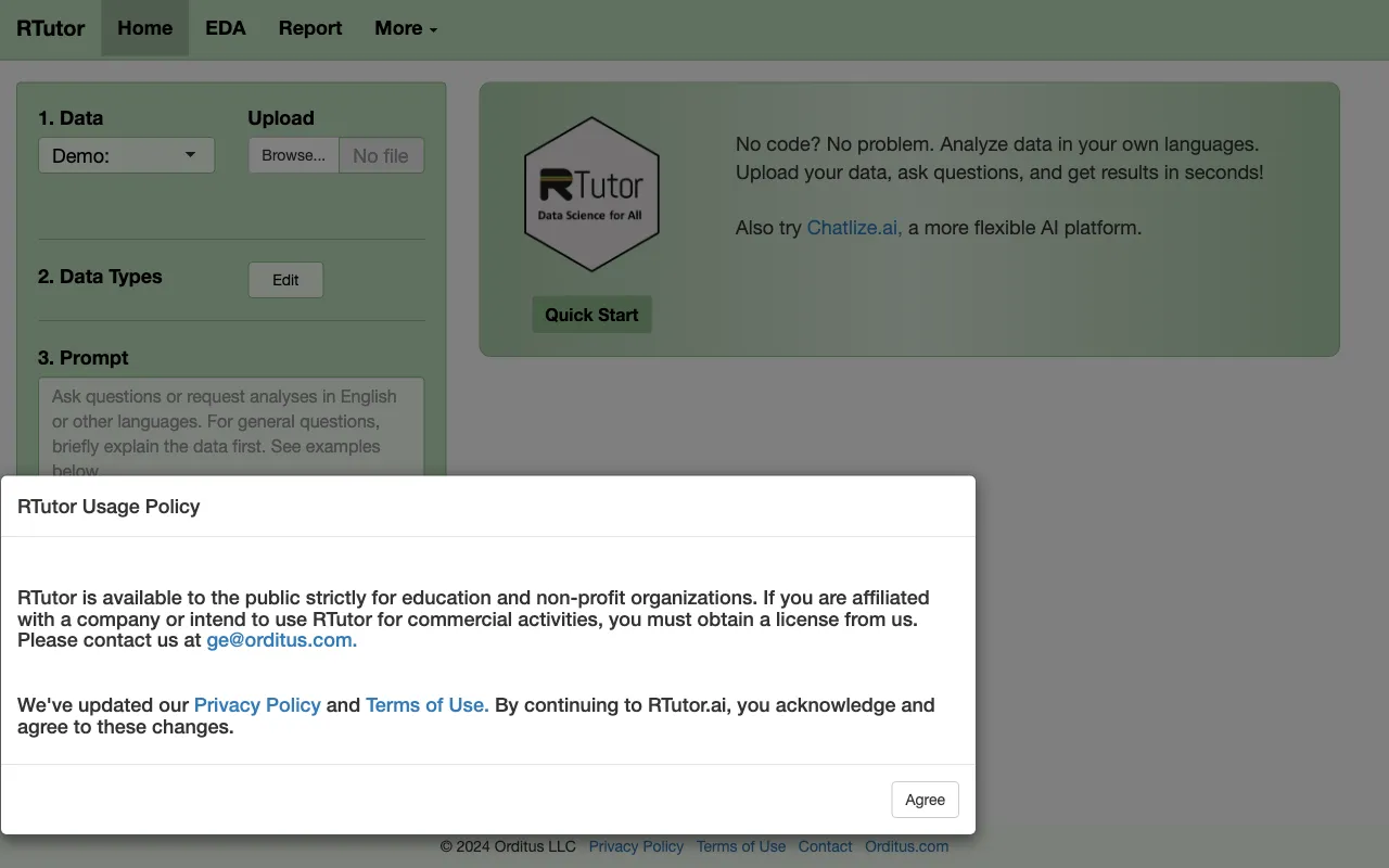 RTutor — preview screenshot