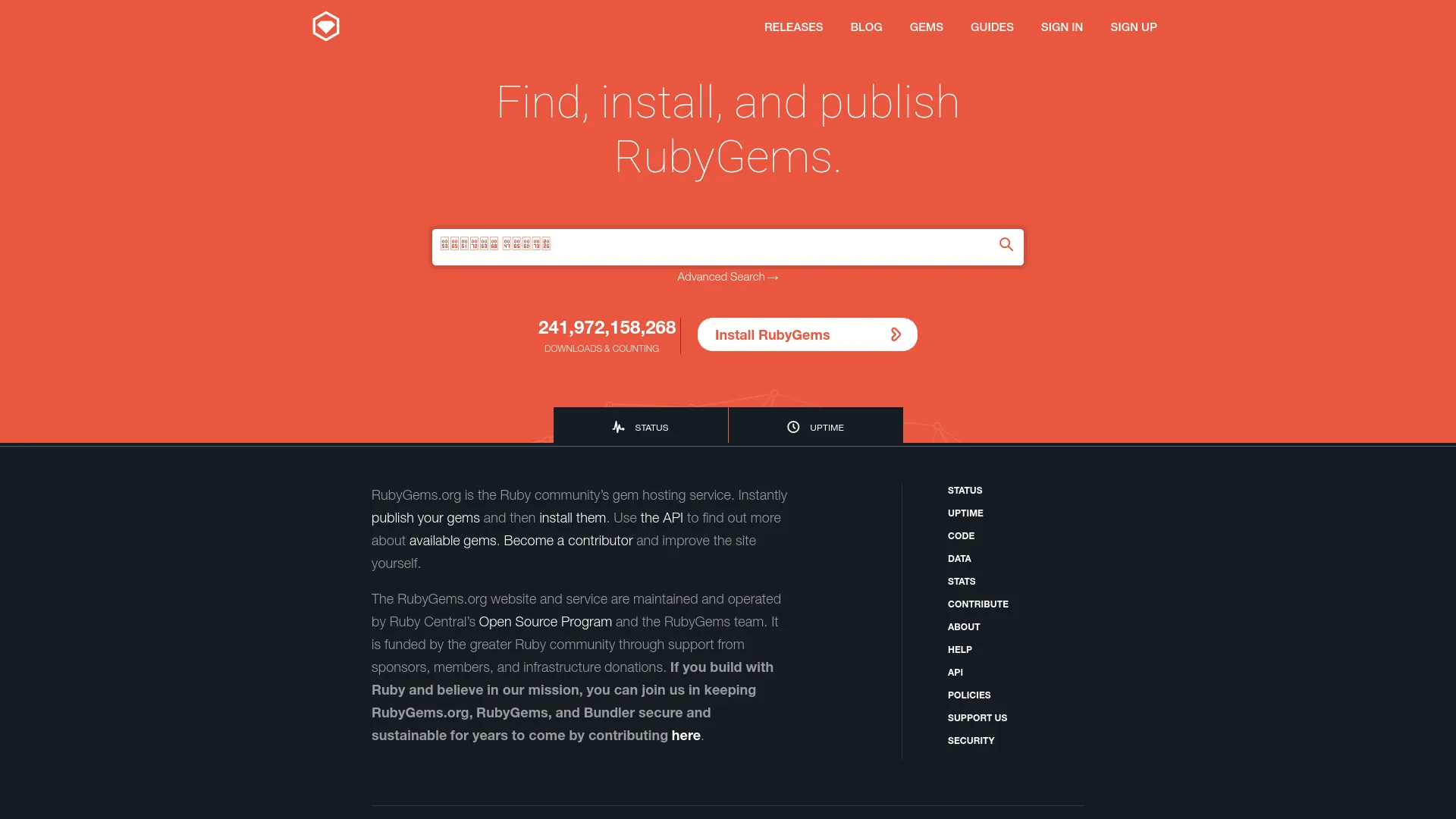 RubyGems — preview screenshot