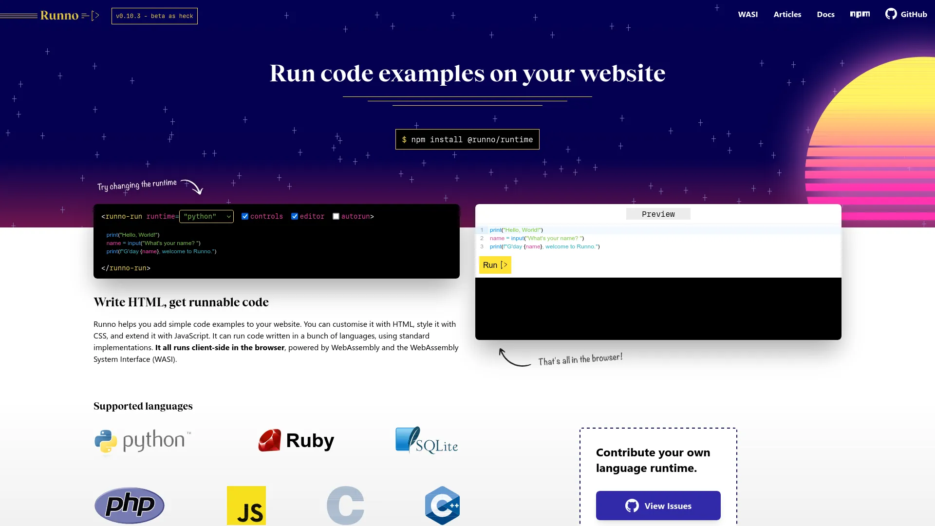 Runno — preview screenshot