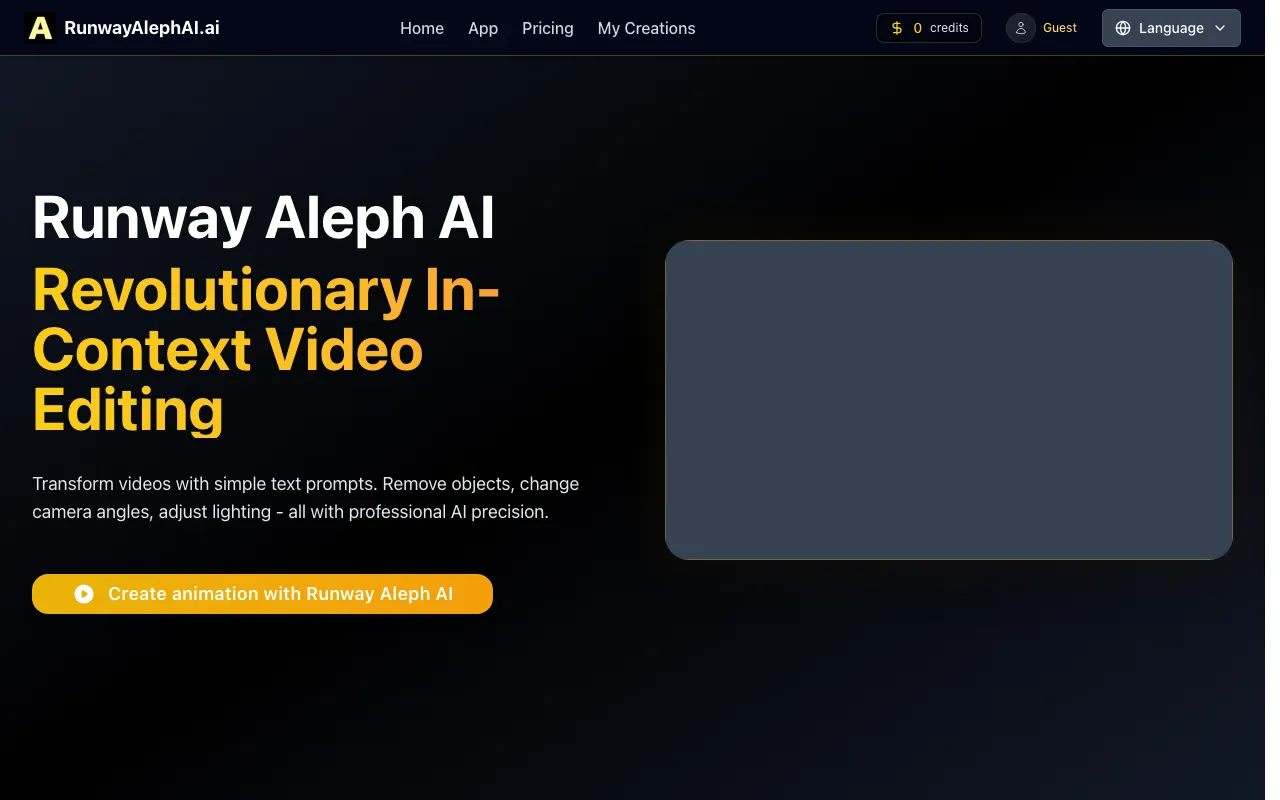 RunwayAlephAI.ai — preview screenshot