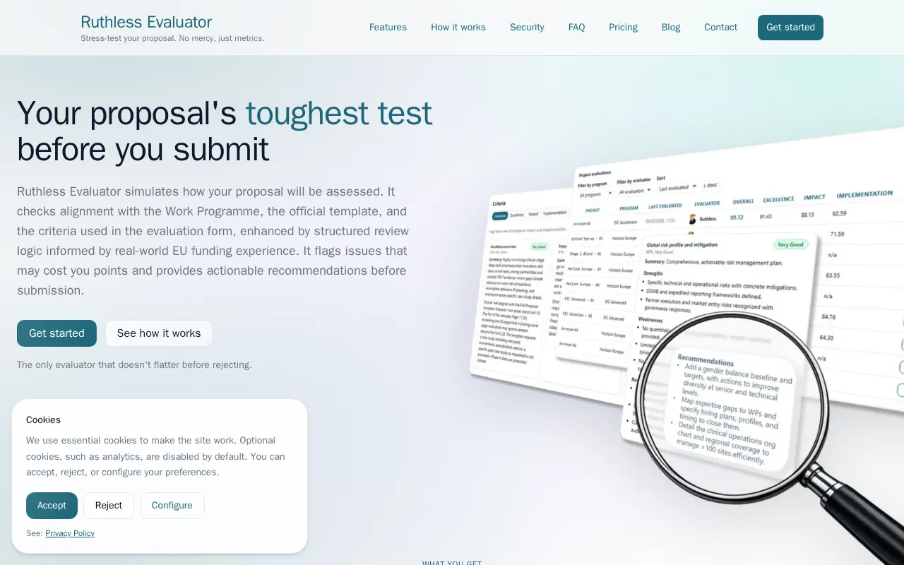 Ruthless Evaluator — preview screenshot