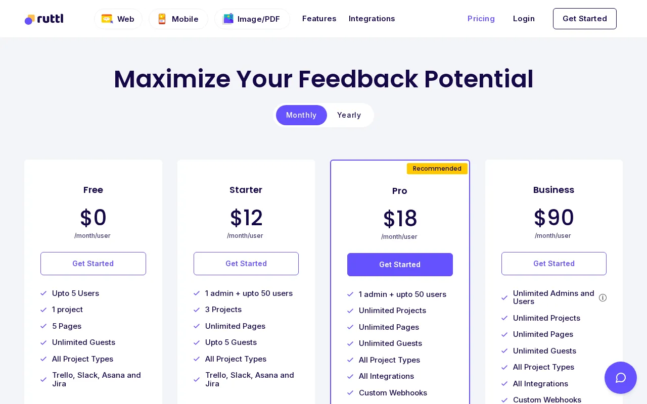 ruttl — pricing page