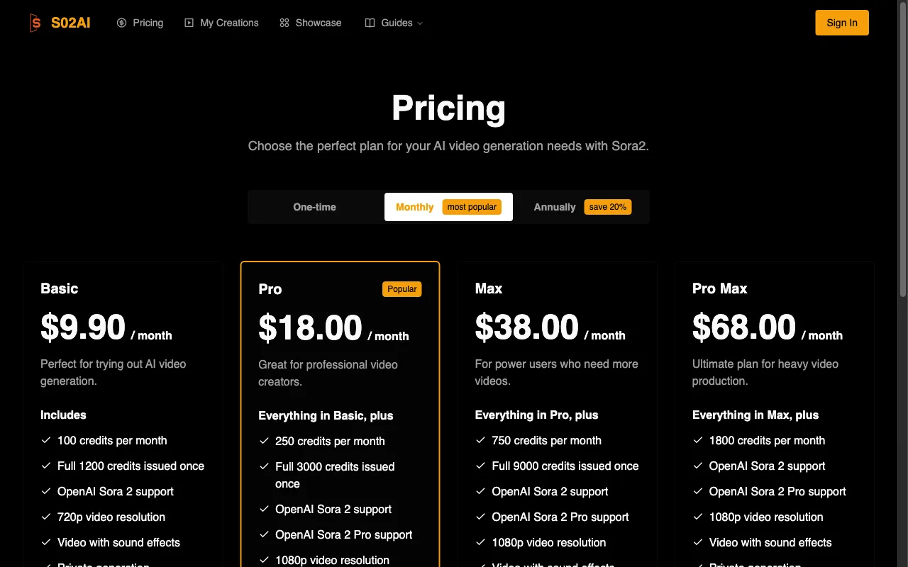 S02AI — pricing page