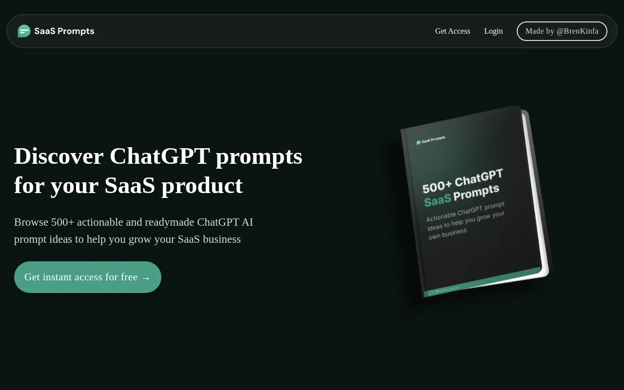 SaaS Prompts — preview screenshot