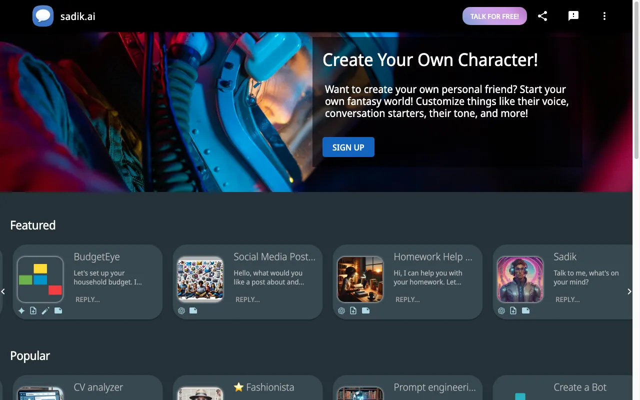 Sadik.AI — preview screenshot