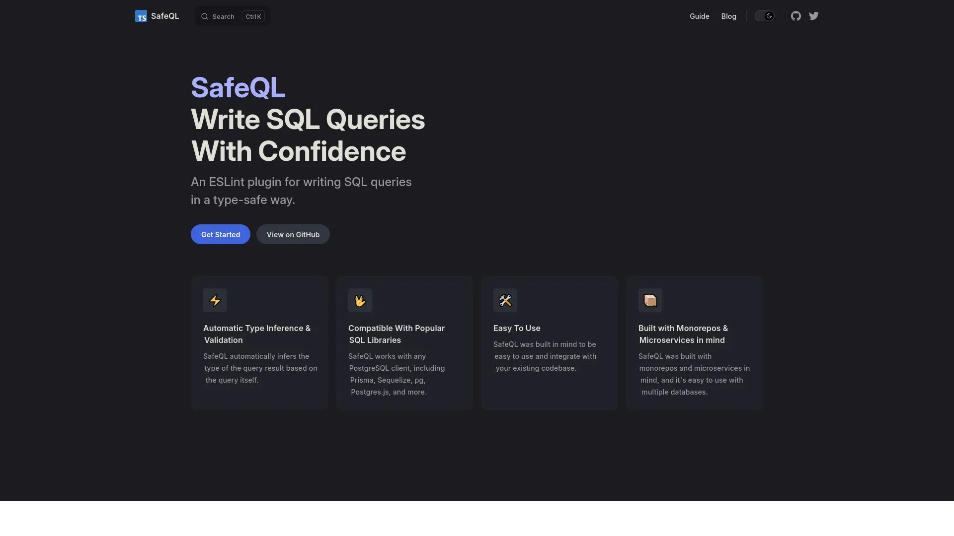 SafeQL — preview screenshot
