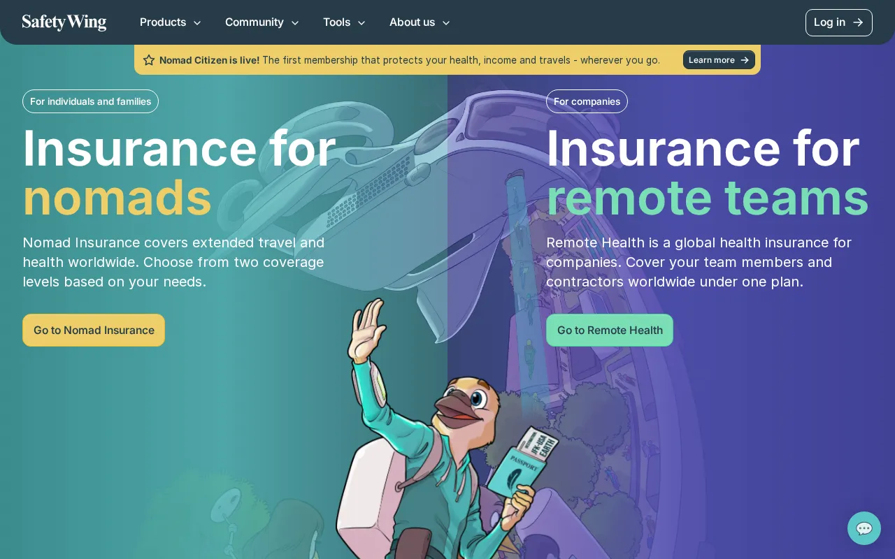 SafetyWing — preview screenshot