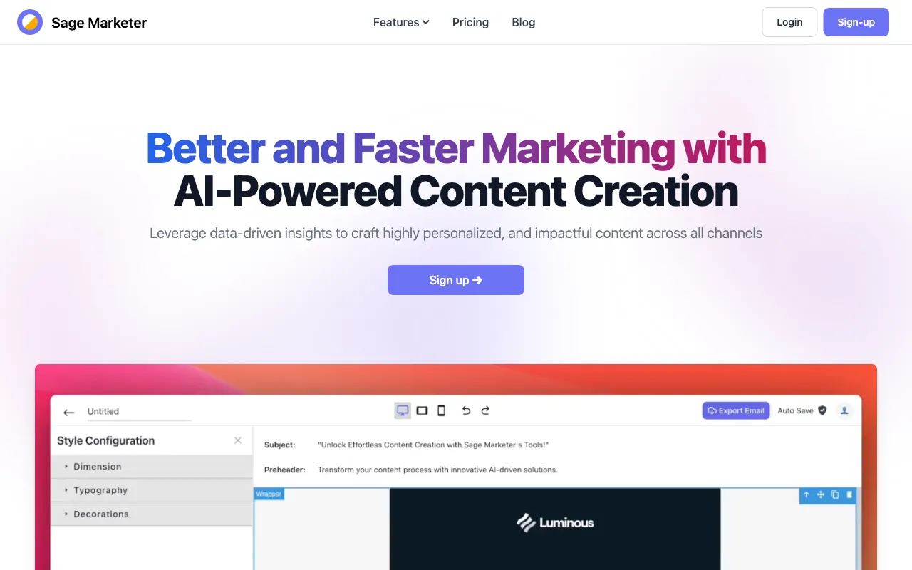 Sage Marketer Data — preview screenshot