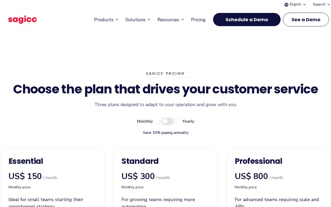 Sagicc — pricing page