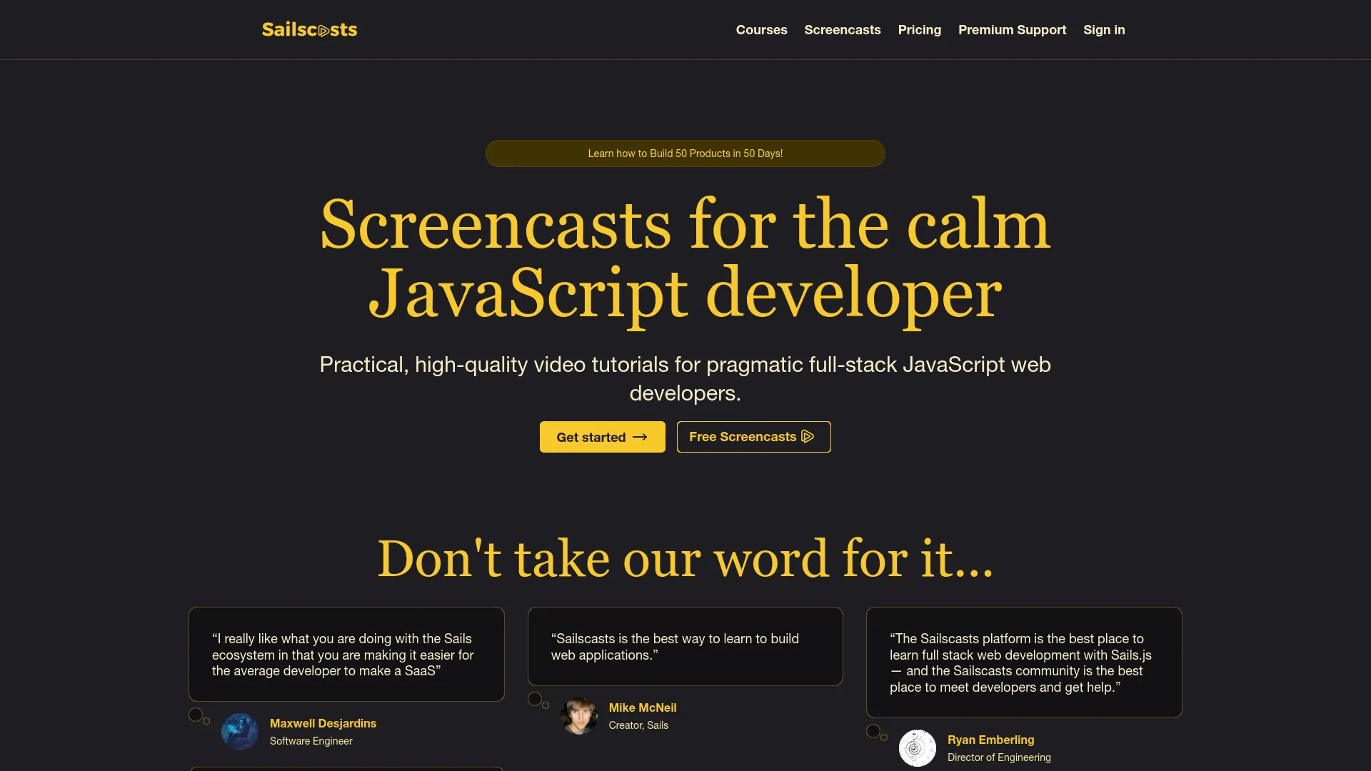 Sailscasts — preview screenshot