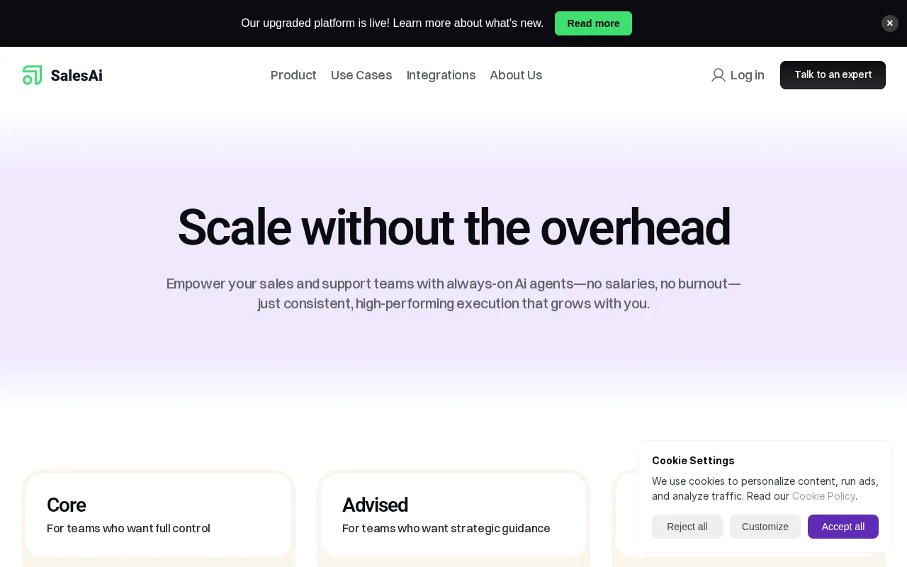 SalesAi — pricing page