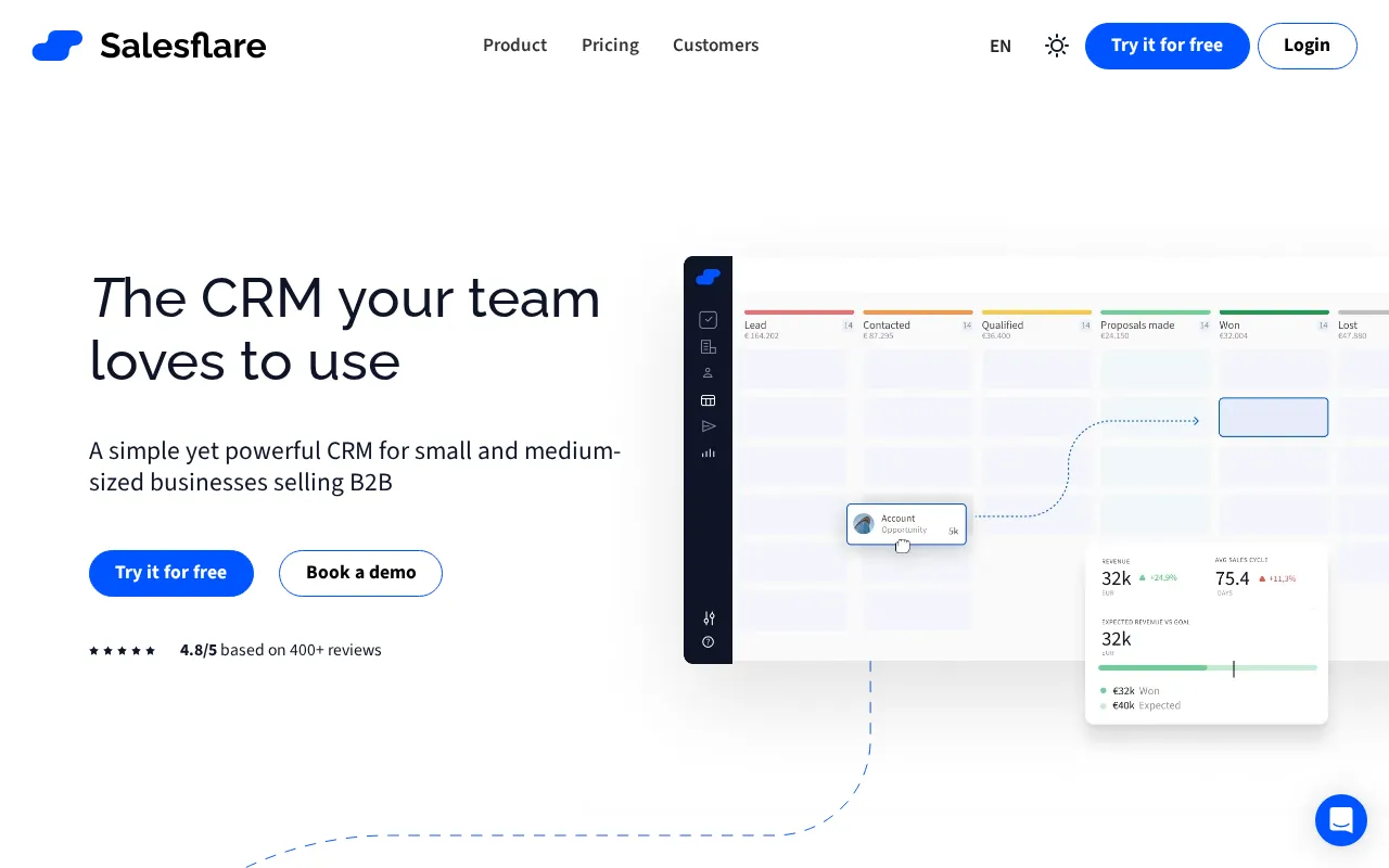 Salesflare — preview screenshot
