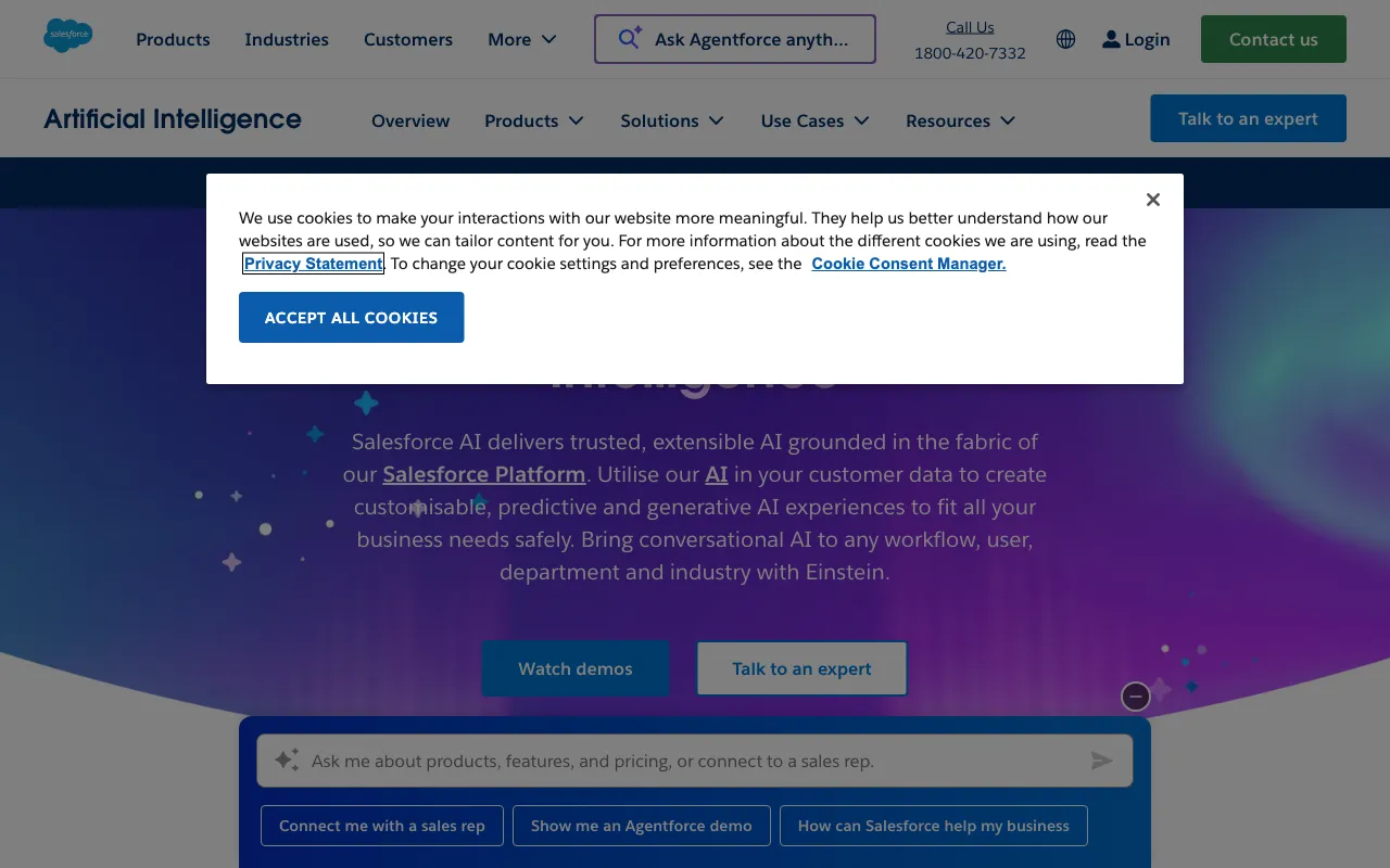 Salesforce AI — preview screenshot