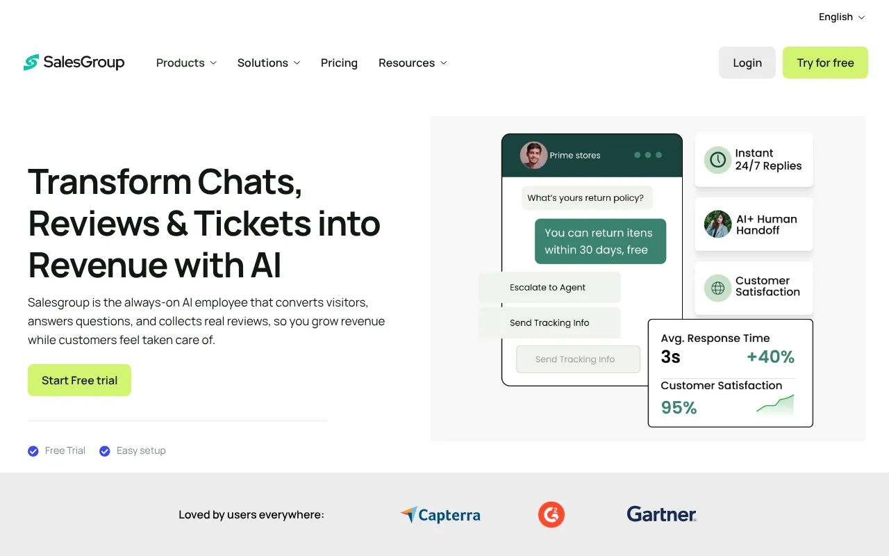 Salesgroup AI Chatbot — preview screenshot