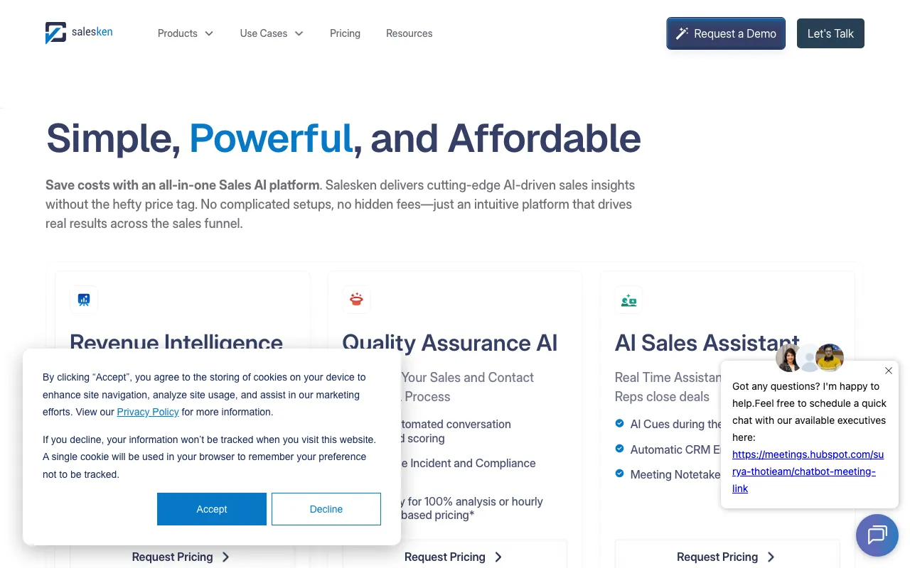 salesken.ai — pricing page
