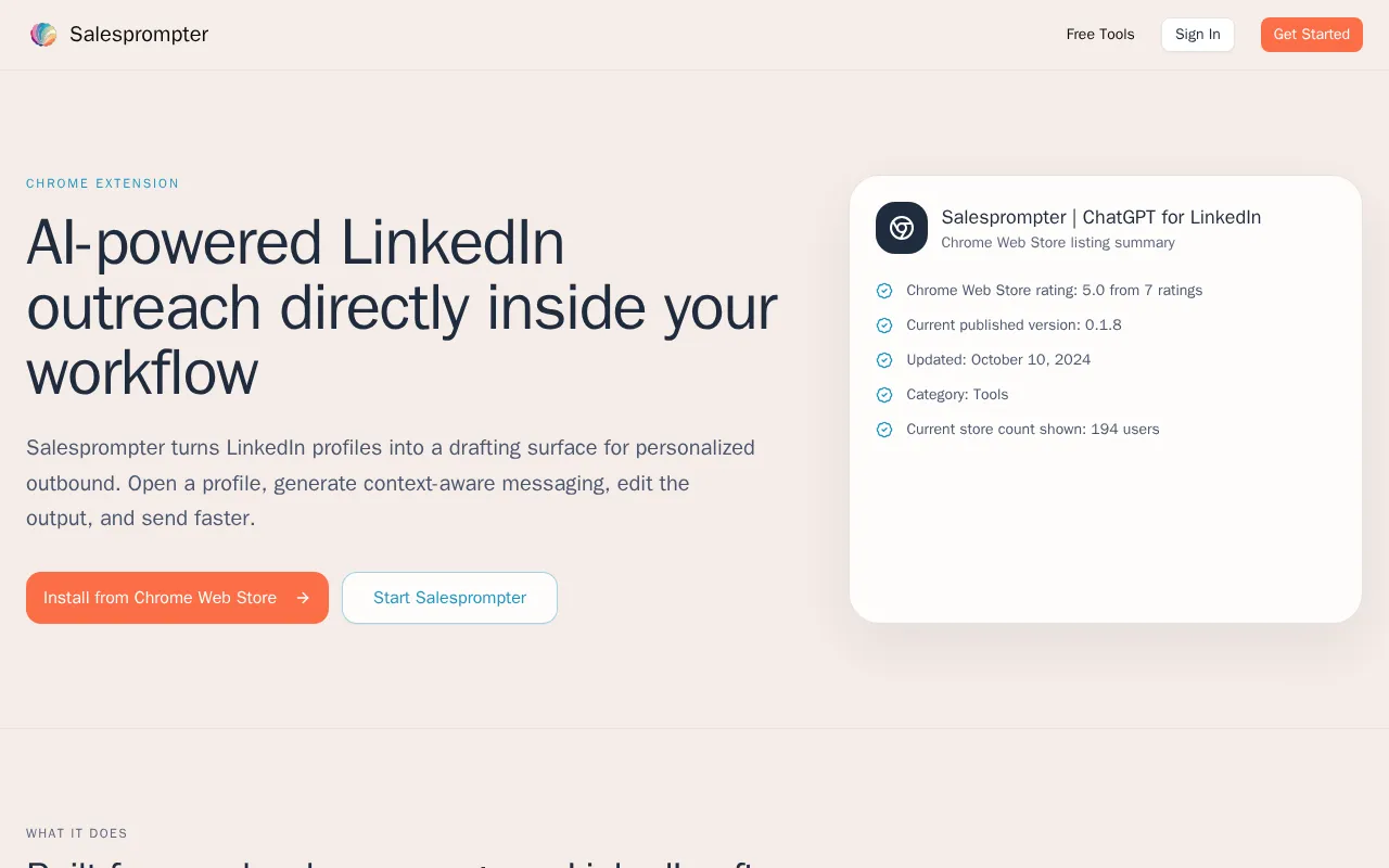 Salesprompter — preview screenshot